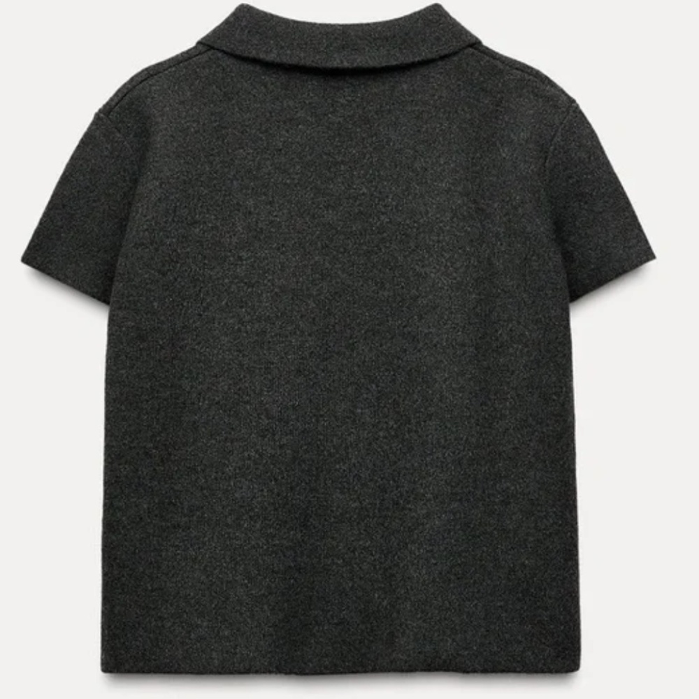 Zara Basic Knit Double Breasted Short-Sleeve Swea… - image 4